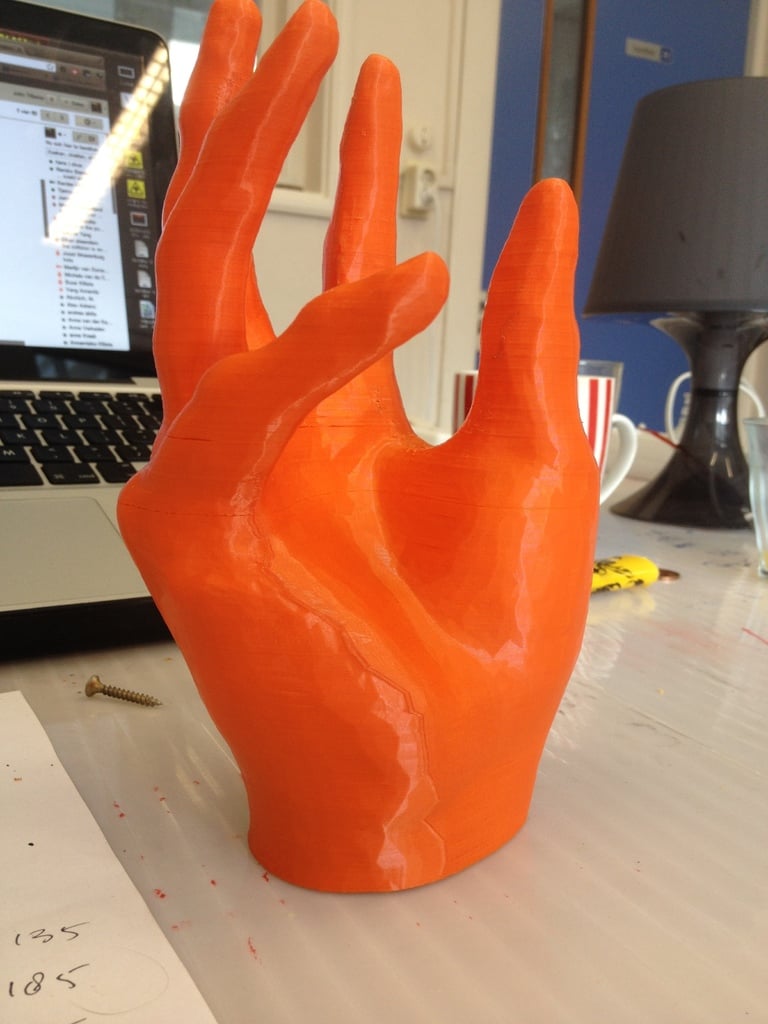 3D scanned iPhone holder shaped like a hand