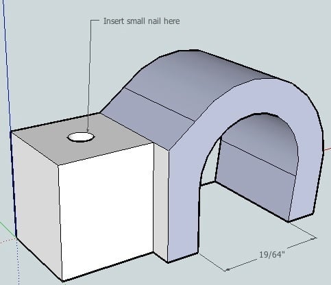 Cable nail clip for 0.25 inch RJ-59 cable