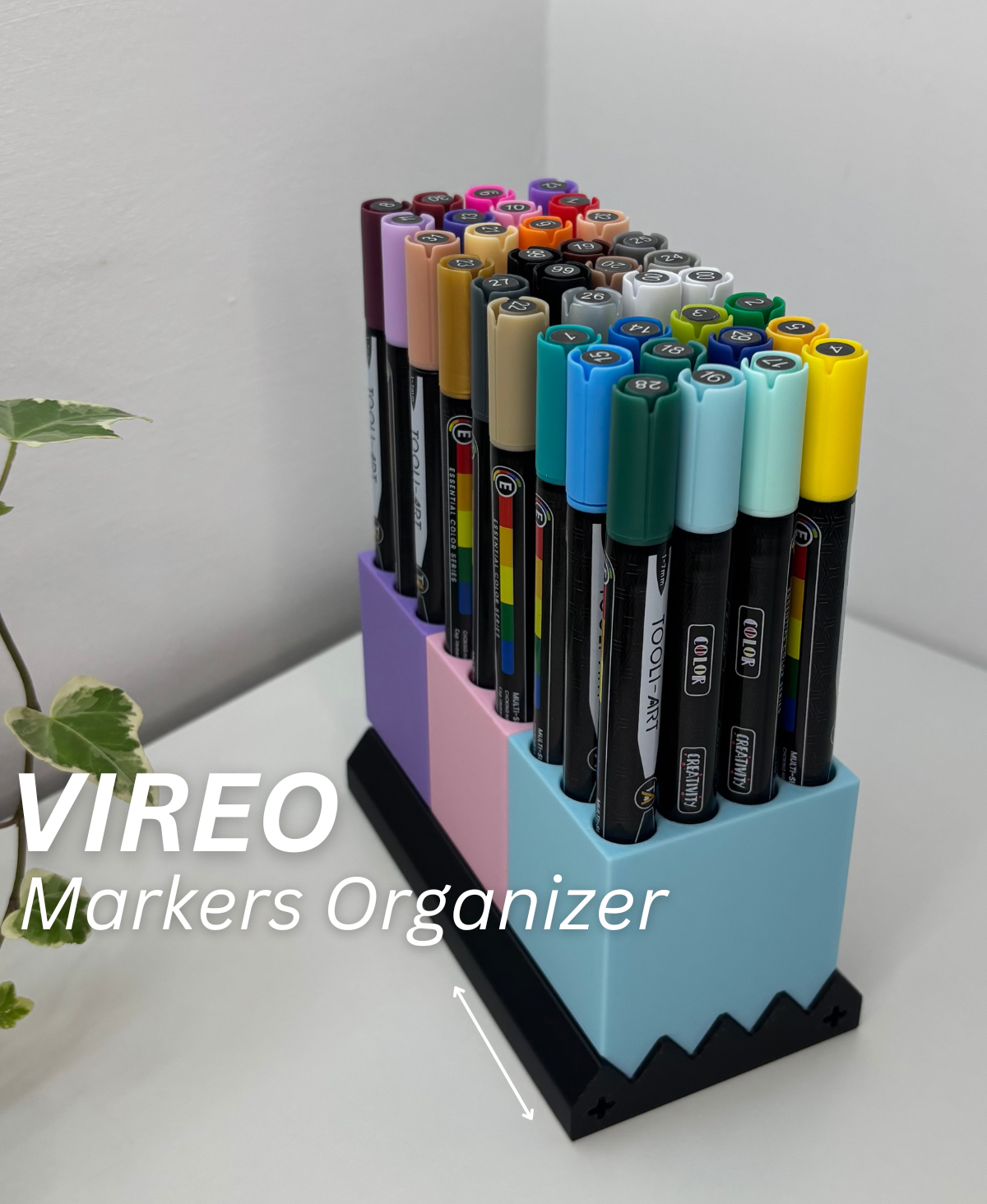 Modular Marker and Pen Holder – Customisable 3D-printed Desk Organiser