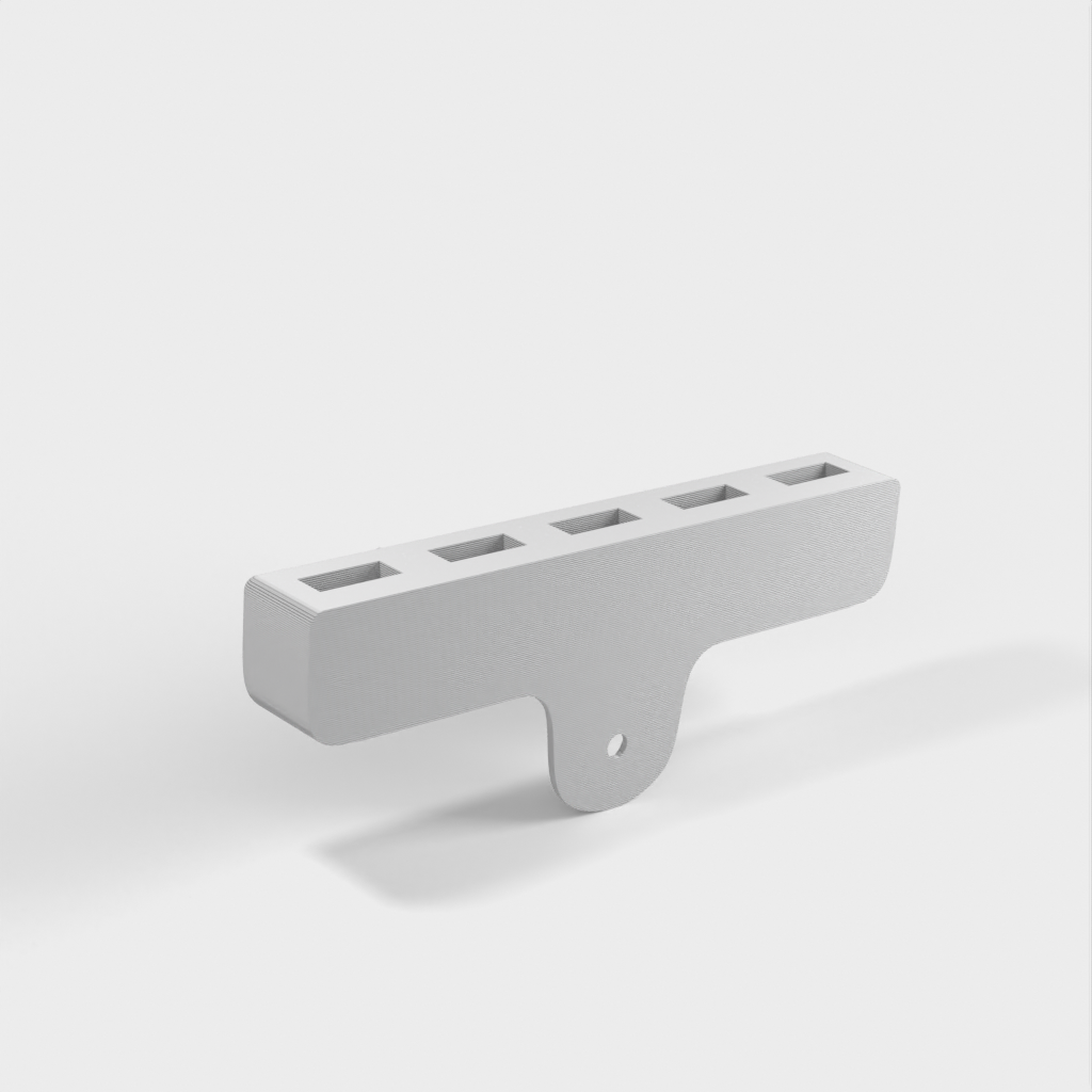 Wall holder for USB cables with 5 slots