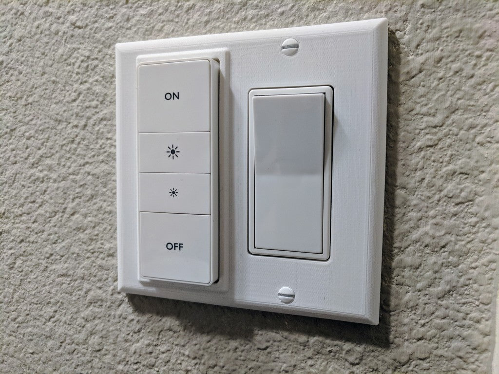 Two-gang Wall Switch Plate for Philips Hue Remote