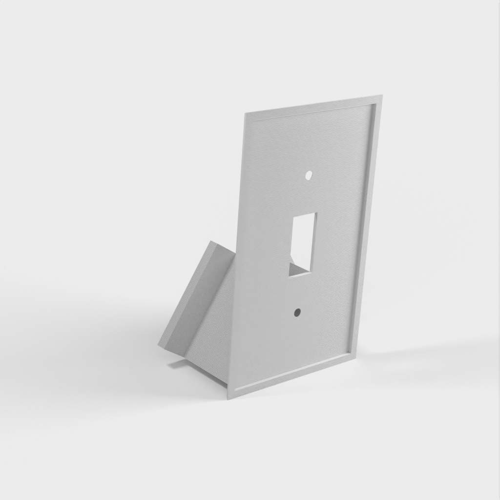 Light switch cover with hooks