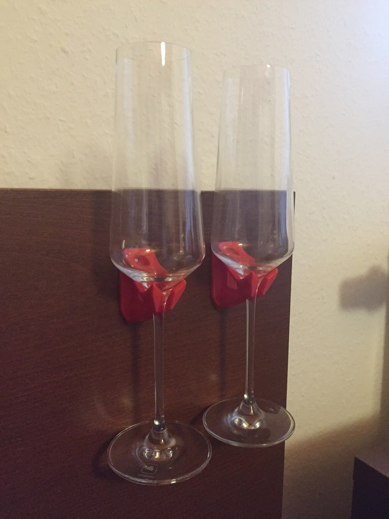 Elegant Champagne Glass Holder for Wall Mounting