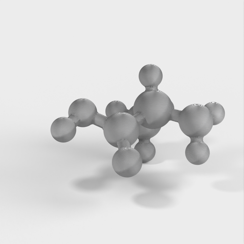 Molecular model of Alanine on an atomic scale