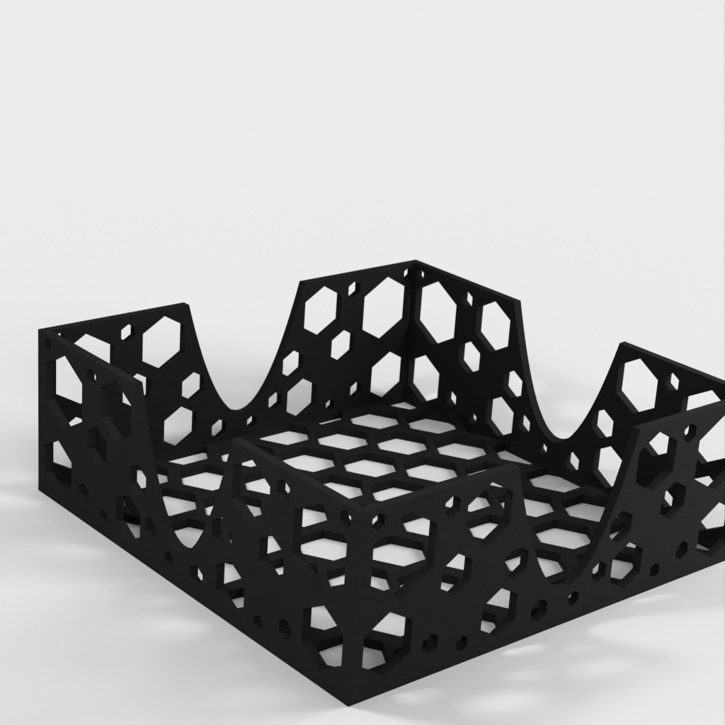 Flat Napkin Holder in Hexagonal Style for Dining Table and Kitchen