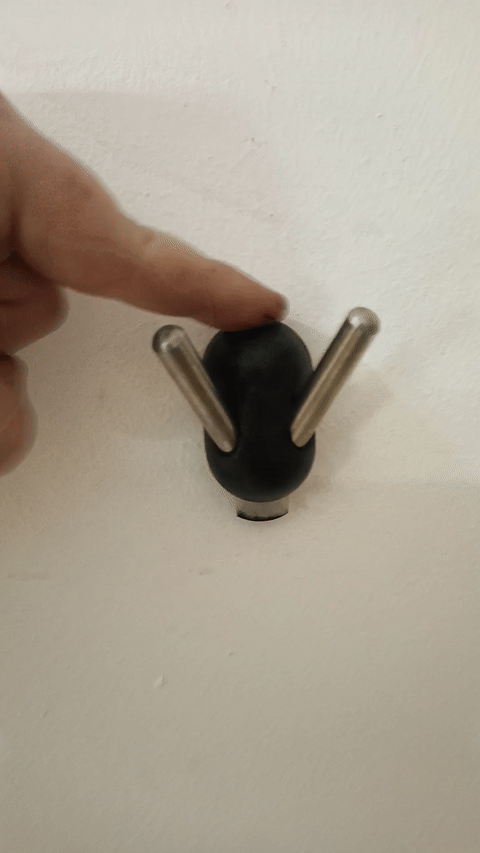 Robust Wall-Mounted Coat Rack with 8mm Rod