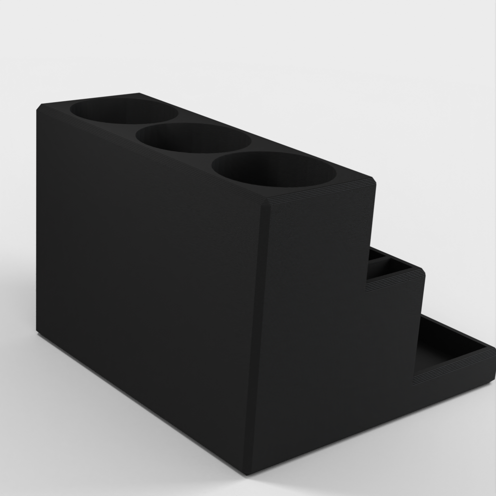 Small desk organizer for pencils, pens and erasers