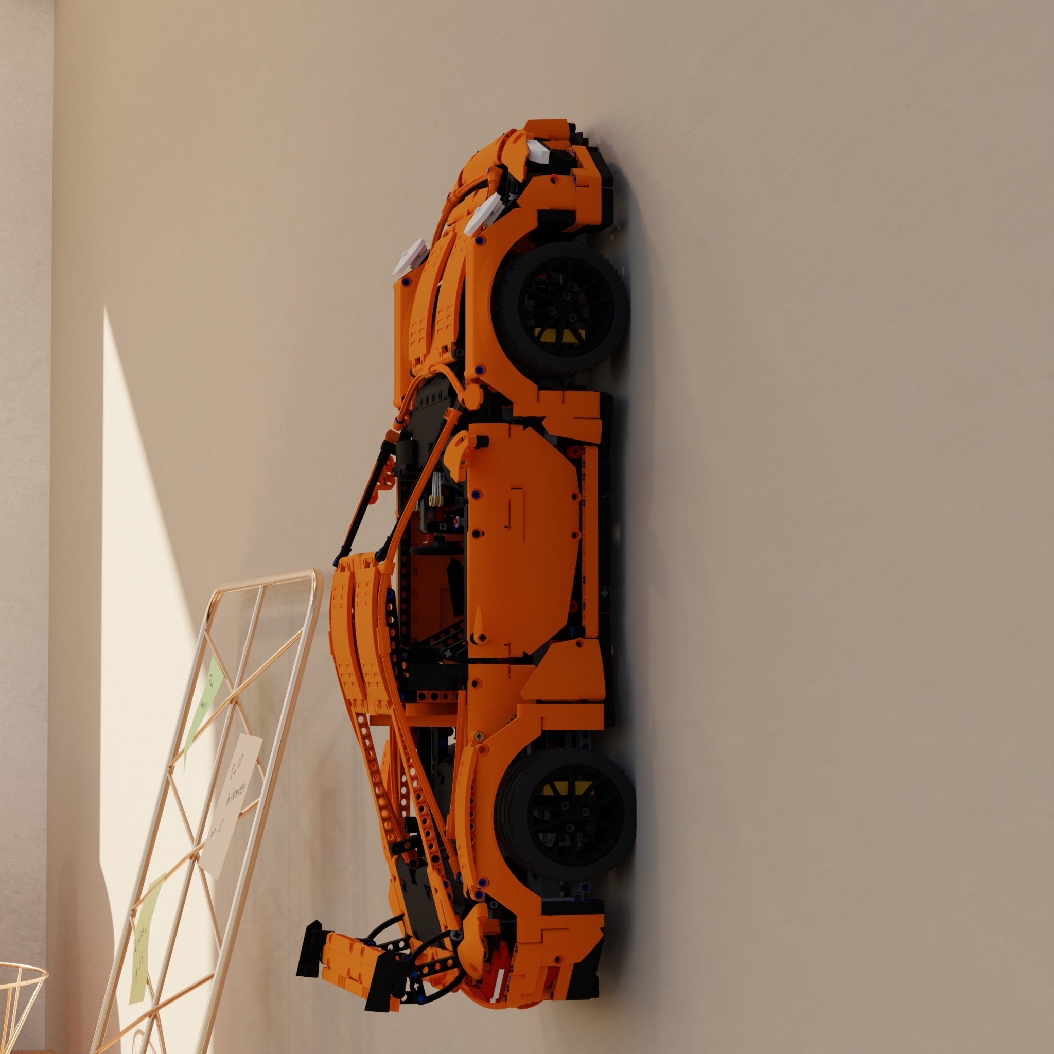 Wall mount for LEGO Technic Porsche