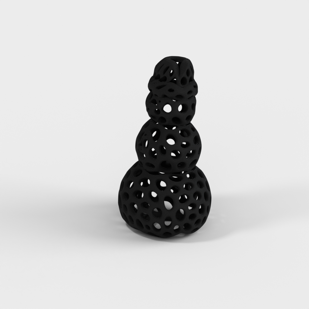 Voronoi Snowman Christmas decoration