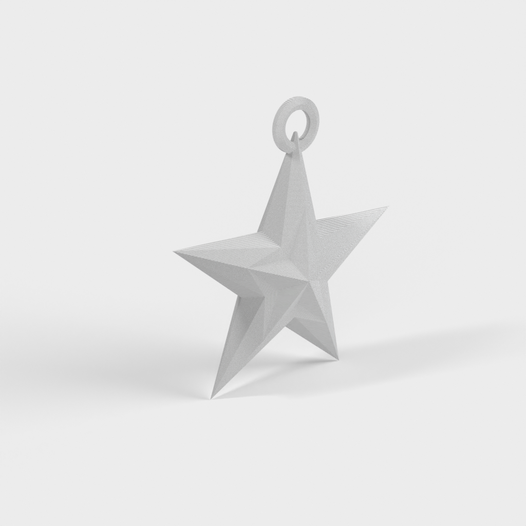 Faceted Star Christmas Decorations For Hanging and Tree Top