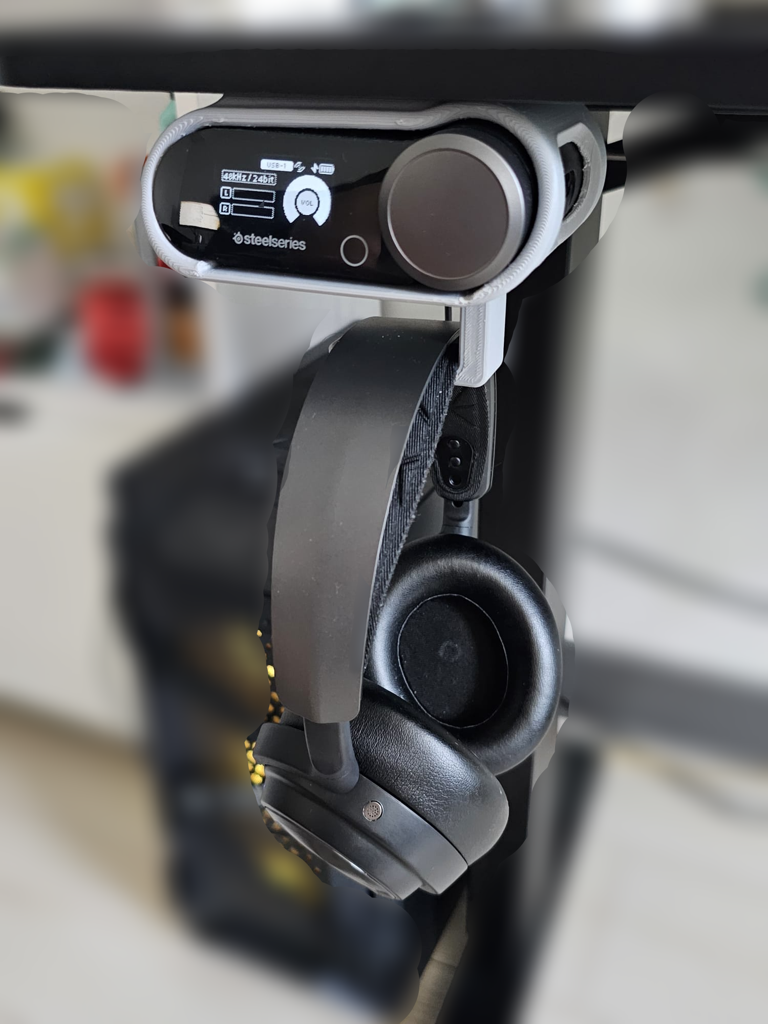 Arctis Nova Pro Headphone Holder for Under-Desk Mounting