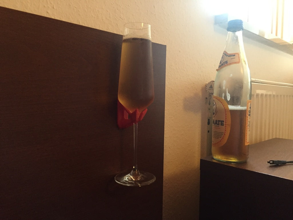 Elegant Champagne Glass Holder for Wall Mounting