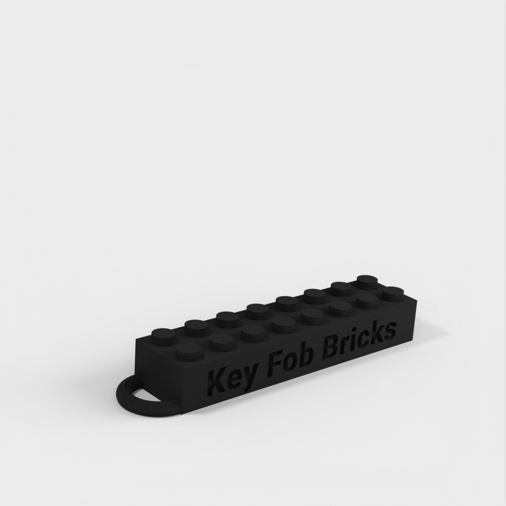 Personalized LEGO Compatible Text Tag Key Fob