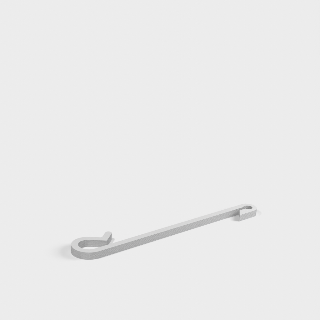 Adjustable length hook for shower curtain