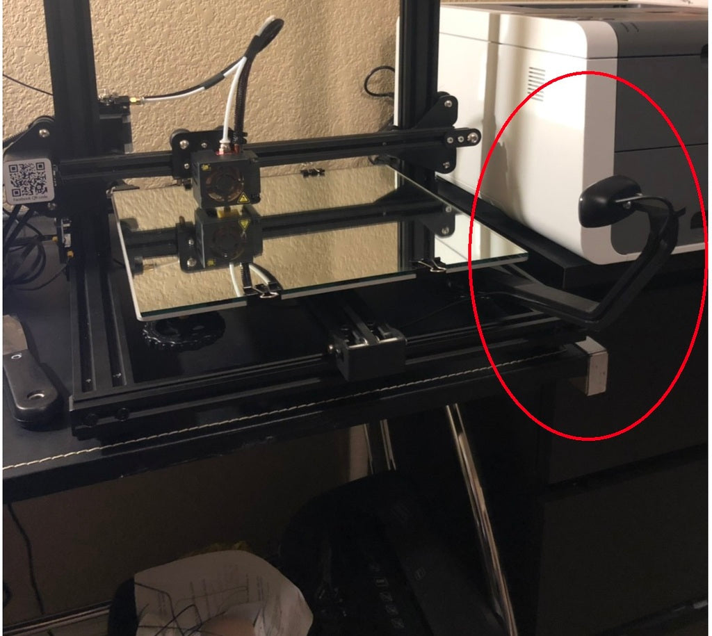 CR-10 webcam holder for Logitech C270 (EXTENDED ARM)