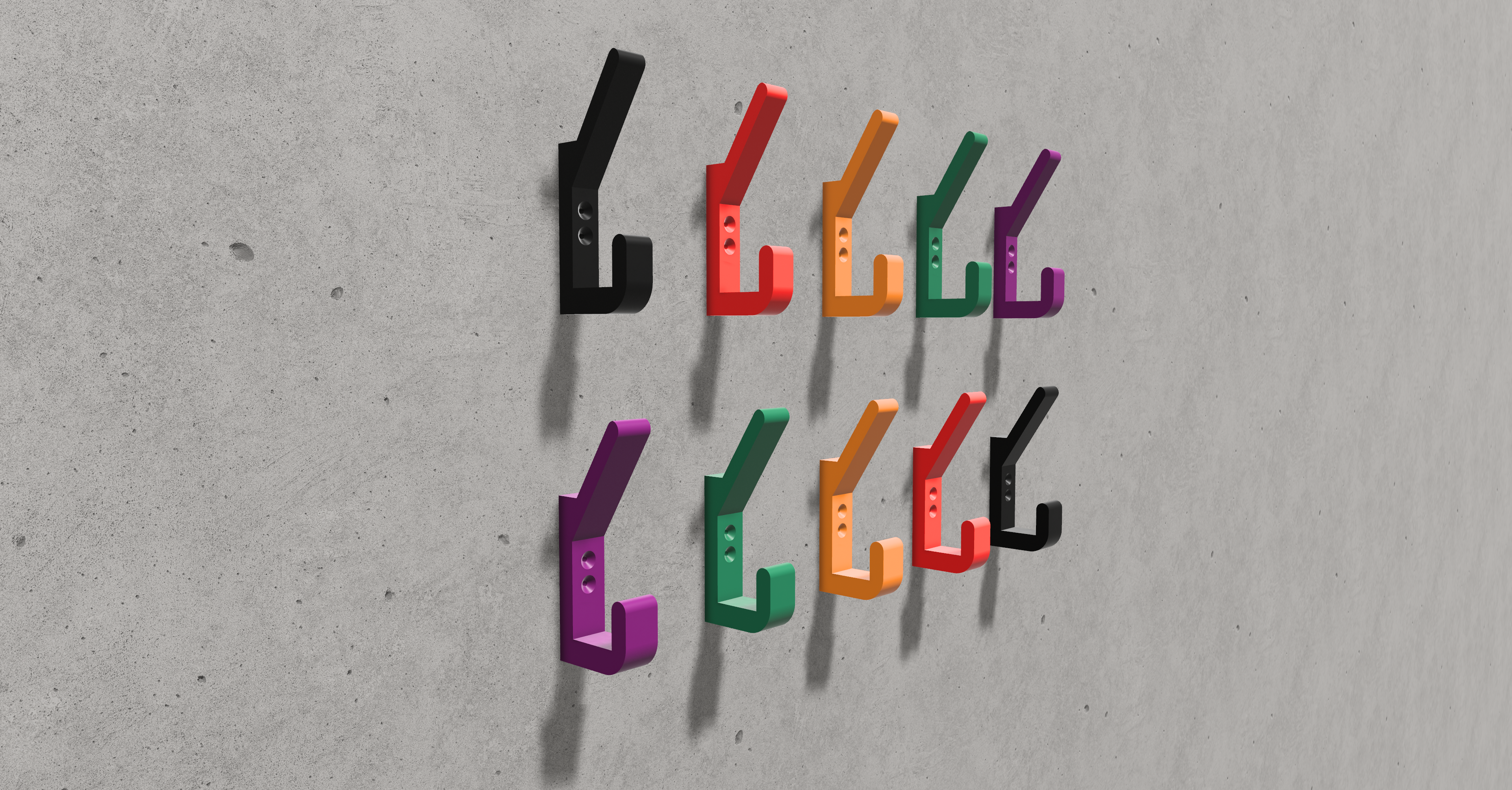 Wall-mounted Coat and Cap Hook