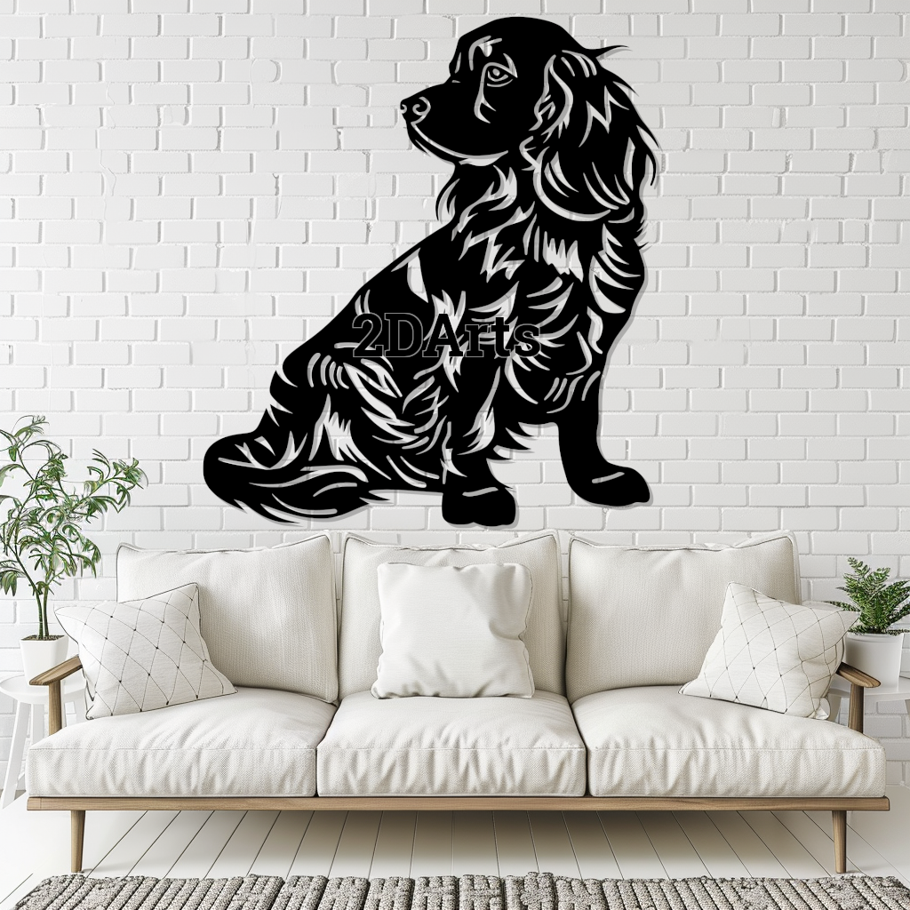 Cocker Spaniel Silhouette: Digital Wall and Window Art (STL file)