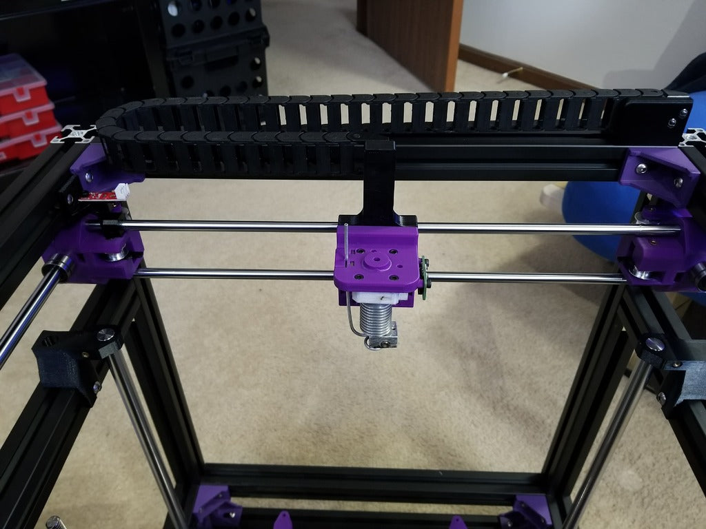 Hypercube Evolution X-Carriage with Integrated Cable Chain Mount
