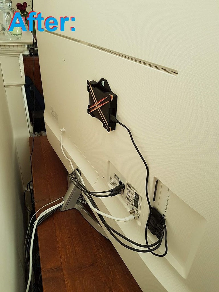 Hard drive holder for TV with VESA mount