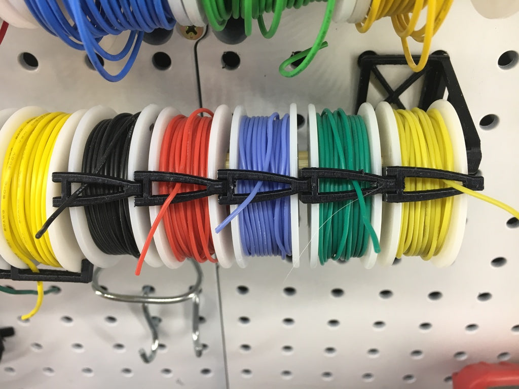 Pegboard Cable Holder for Spools