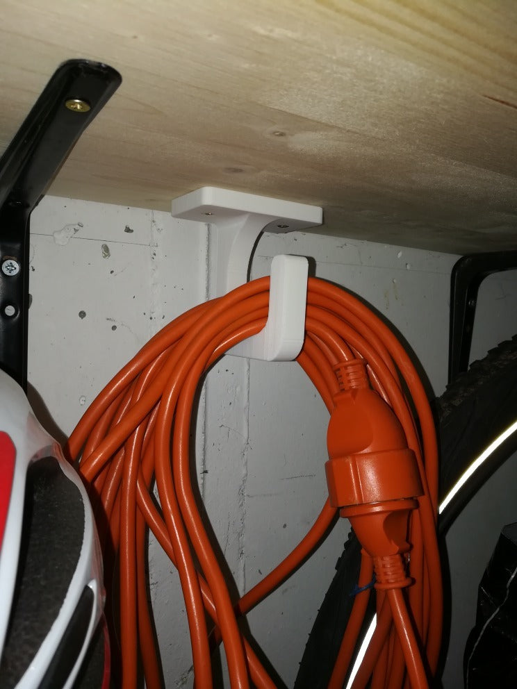 Cable hook for extension leads 240V - Practical storage solution