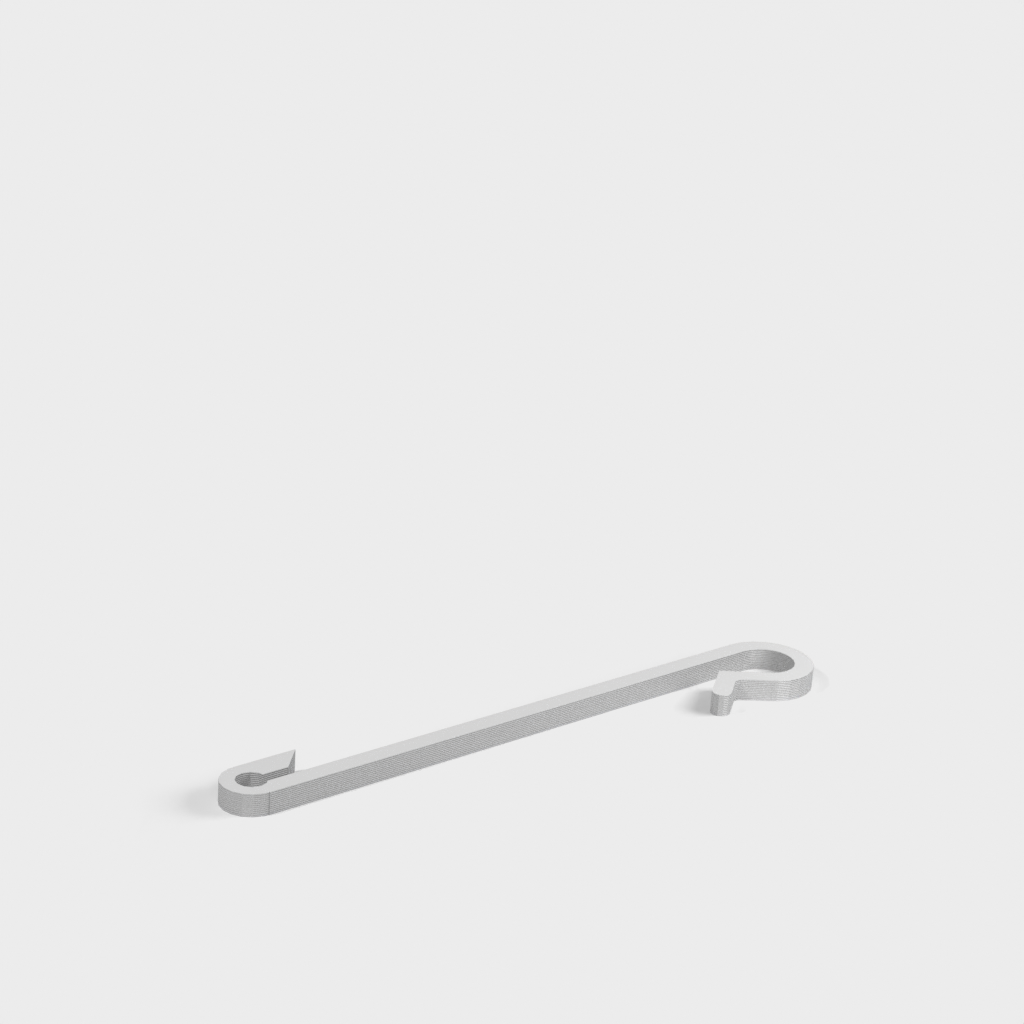 Adjustable length hook for shower curtain