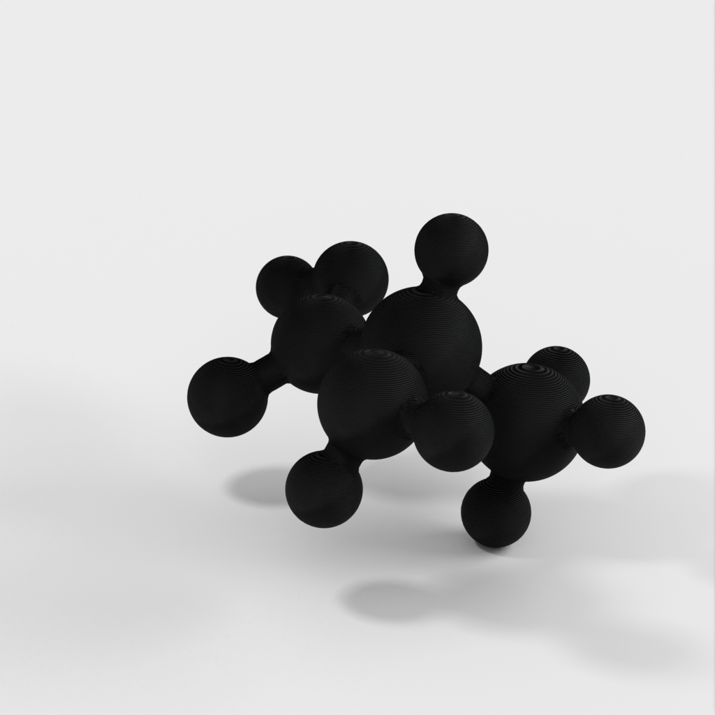 Molecular model of Alanine on an atomic scale