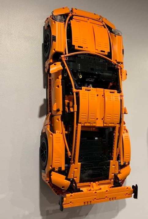 Wall mount for Lego Porsche GT3 RS 42056