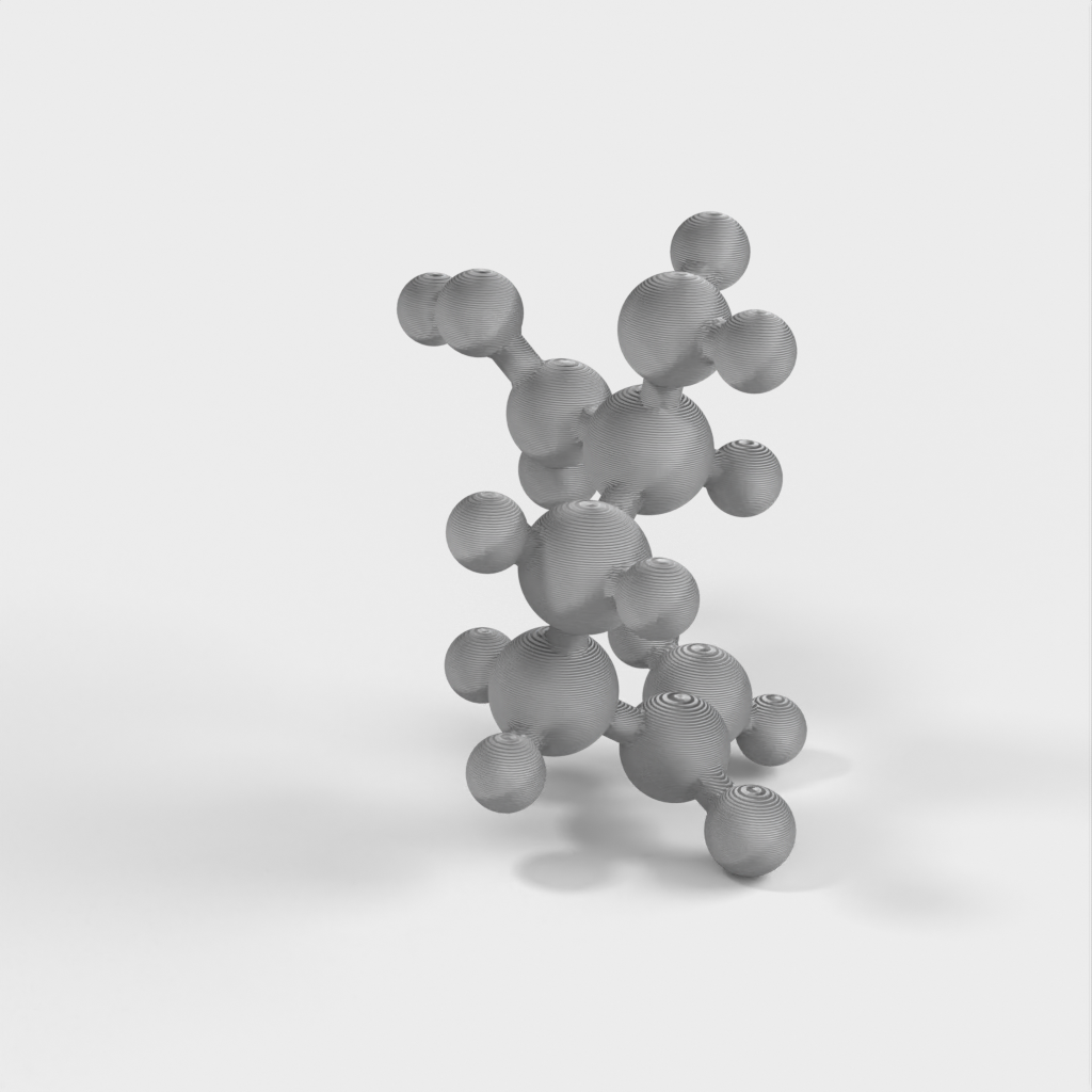 Molecular Model - Glutamine - Atomic Scale Model