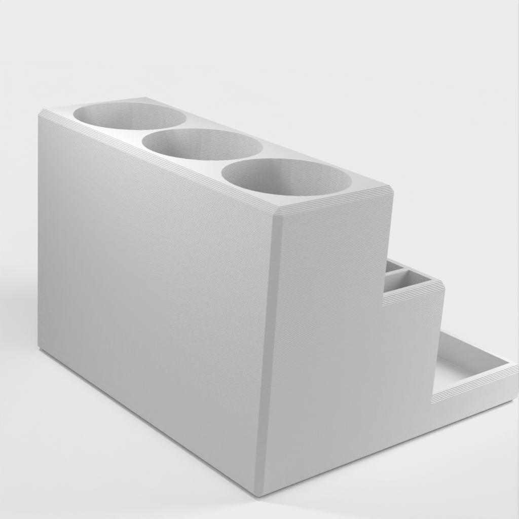 Small desk organizer for pencils, pens and erasers
