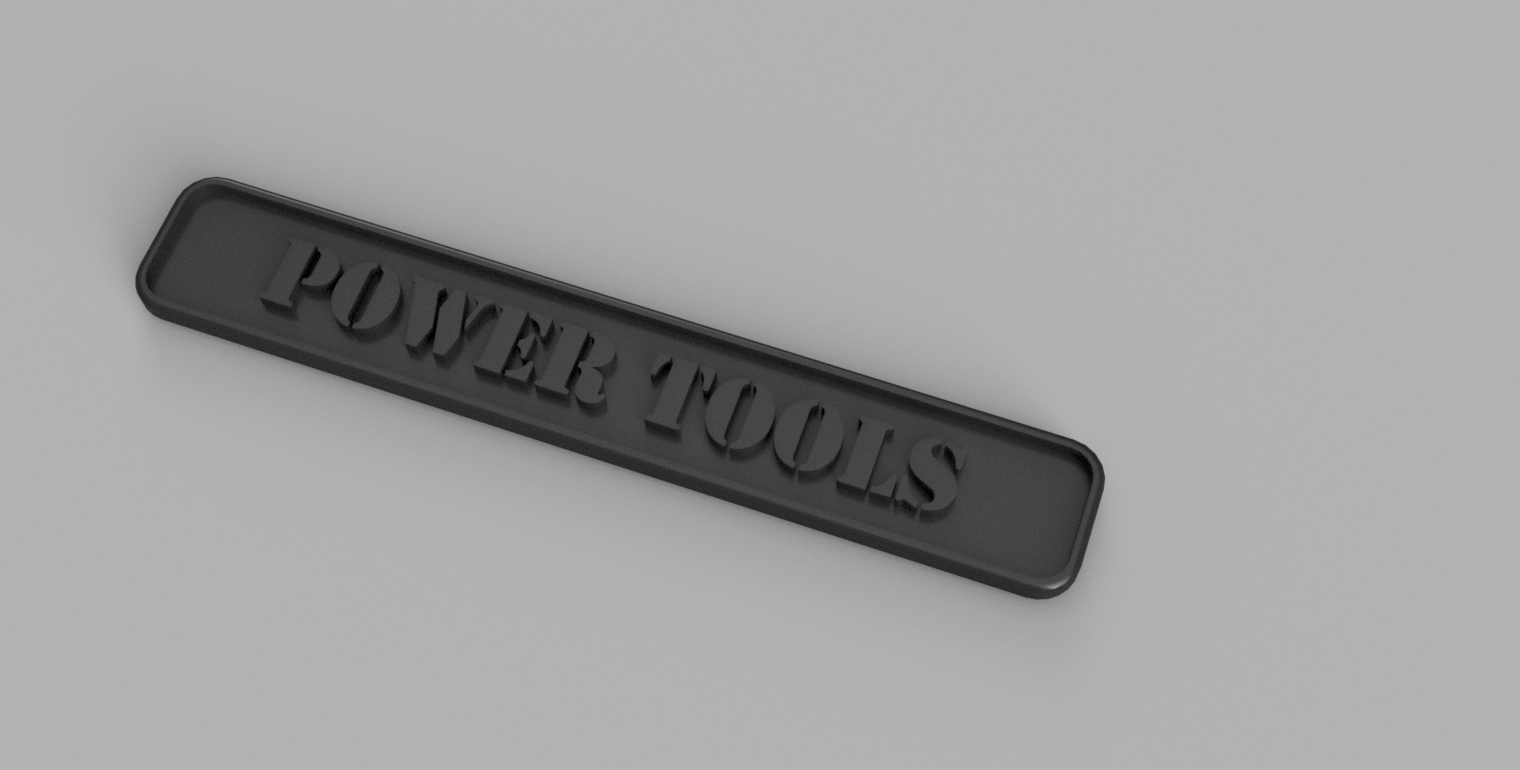 Tool drawer labels for efficient organisation
