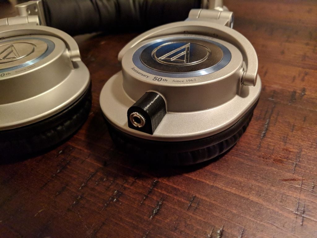 Housing for Detachable Cable Mod for Audio Technica ATH-M50s