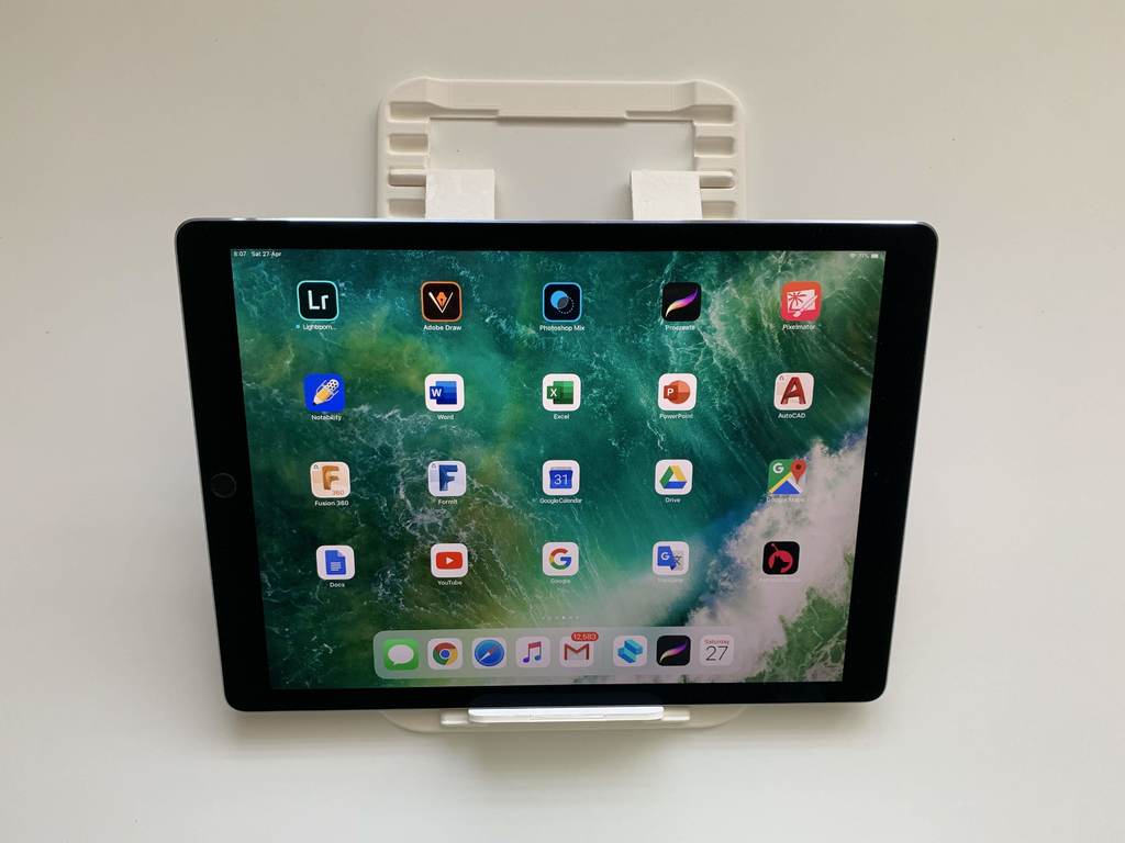 Adjustable iPad and Tablet Stand with Apple Pencil Holder