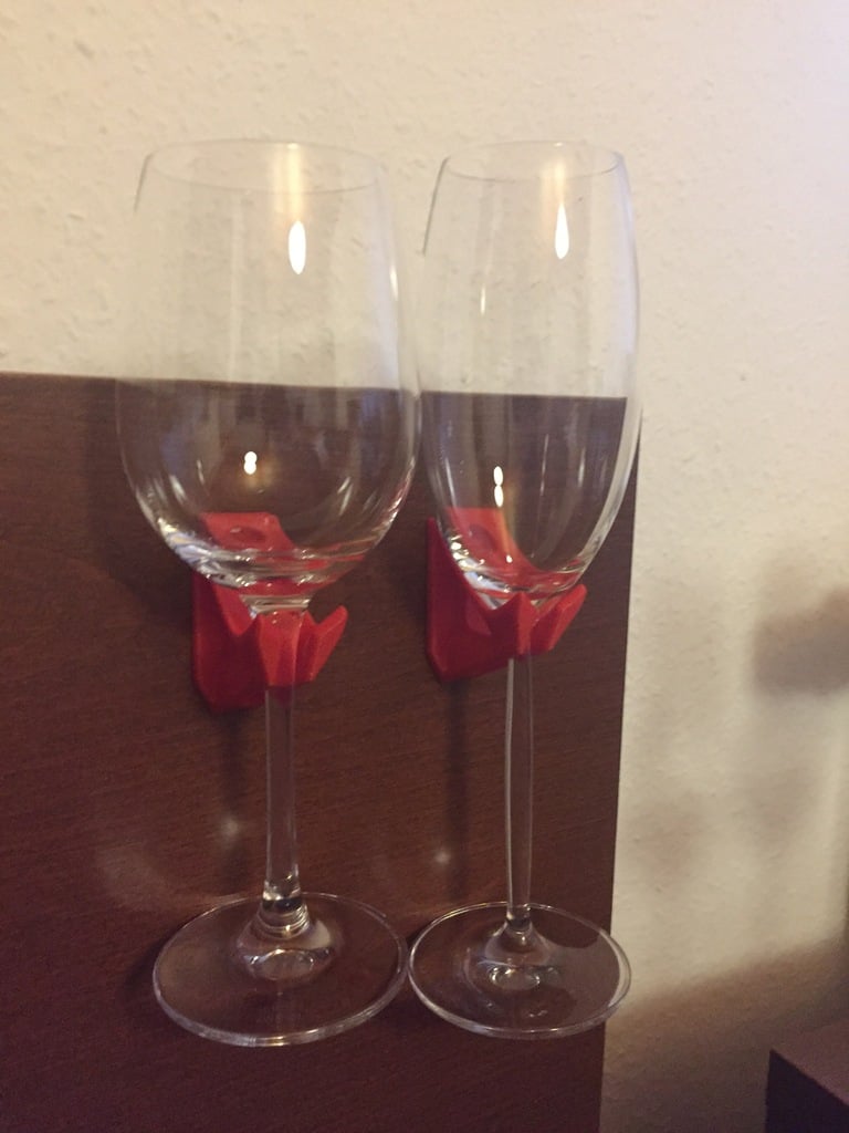 Elegant Champagne Glass Holder for Wall Mounting