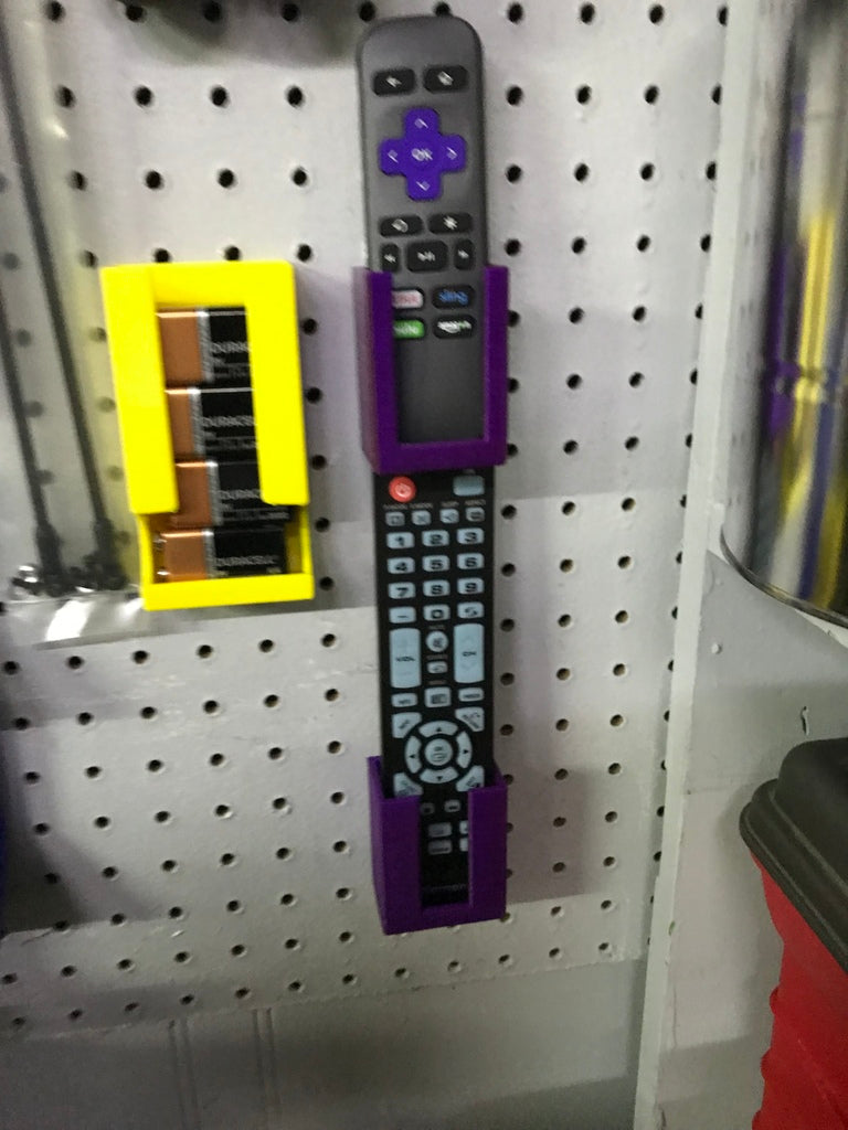 Pegboard Holder for Remote Controls