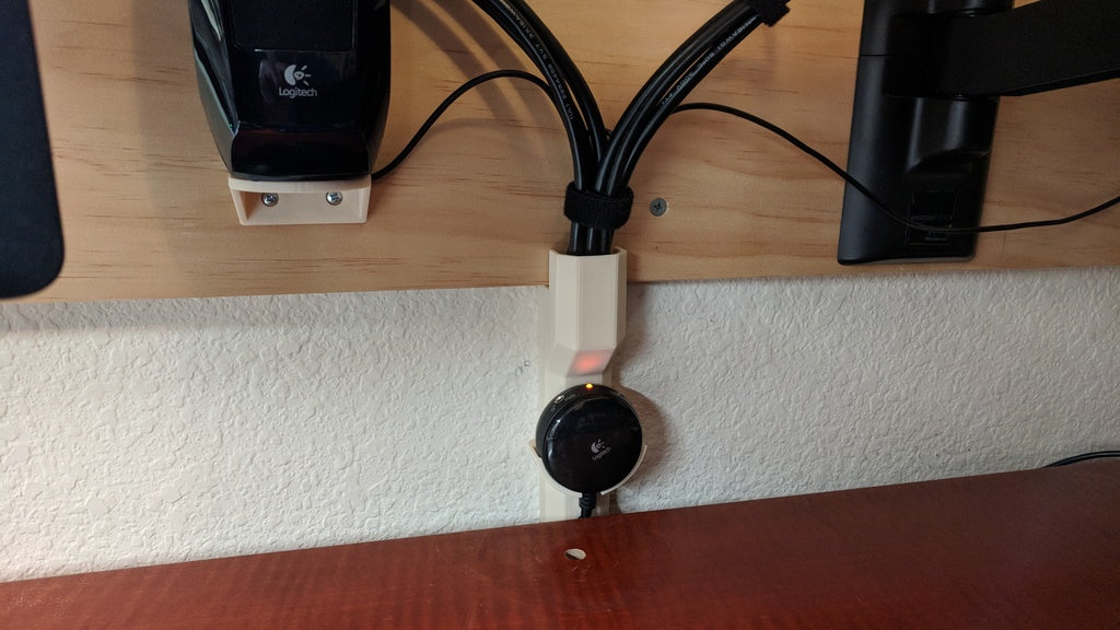 Computer cable Chase for desktop and Logitech speaker control