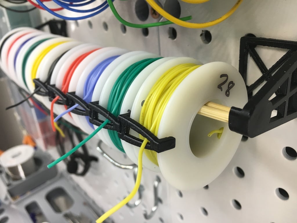 Pegboard Cable Holder for Spools