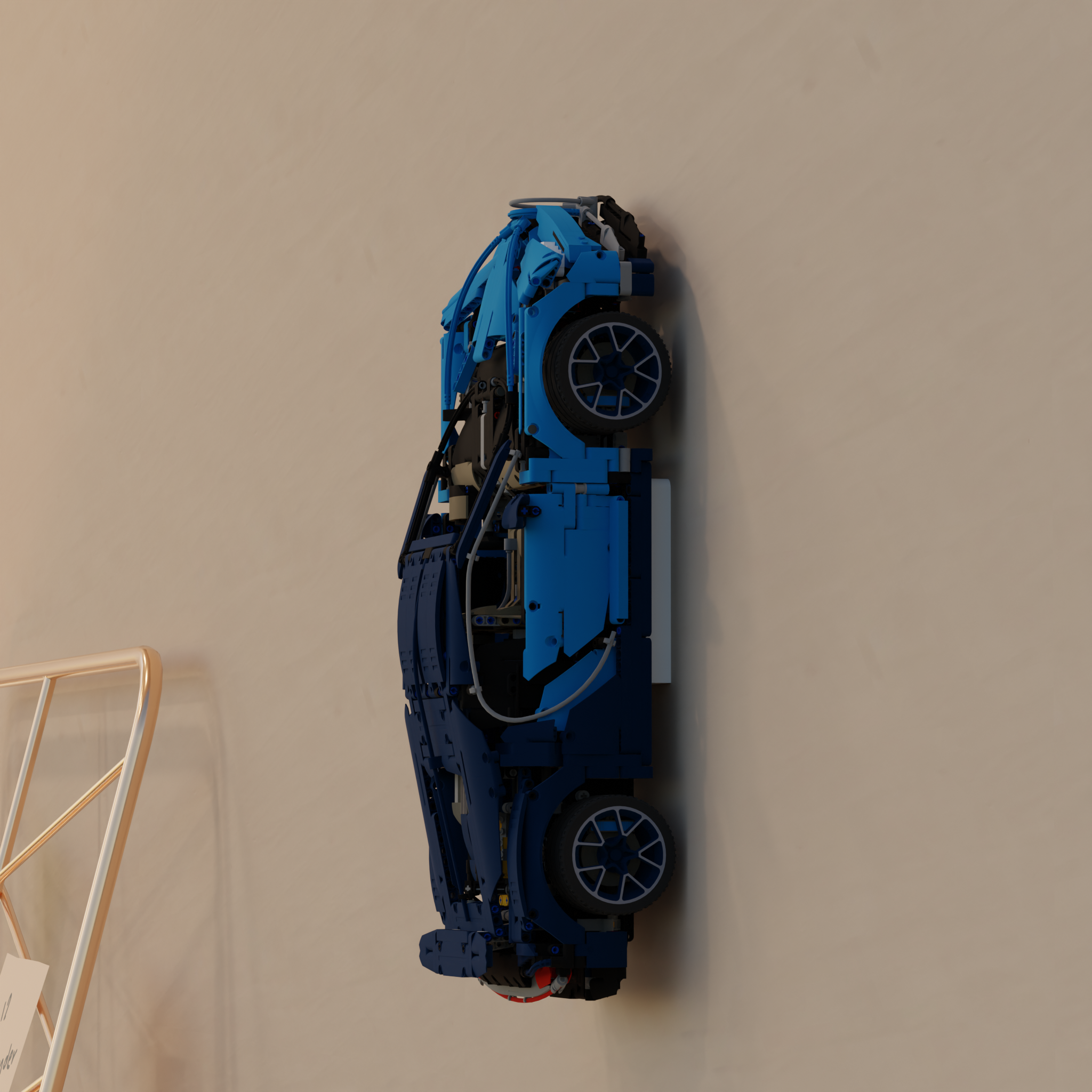 Wall mount for Lego Technic Bugatti