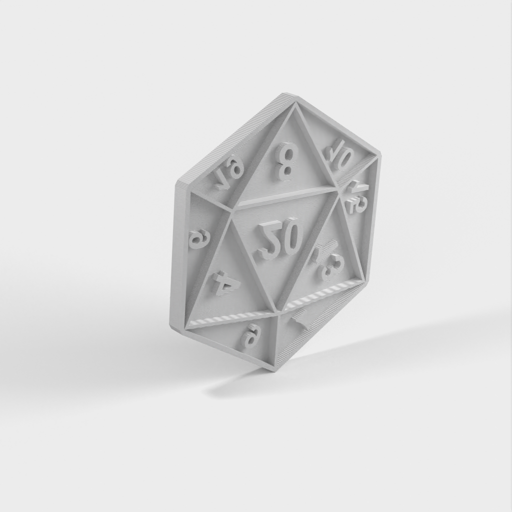 D20 Cookie Cutter for Baking and Role Playing
