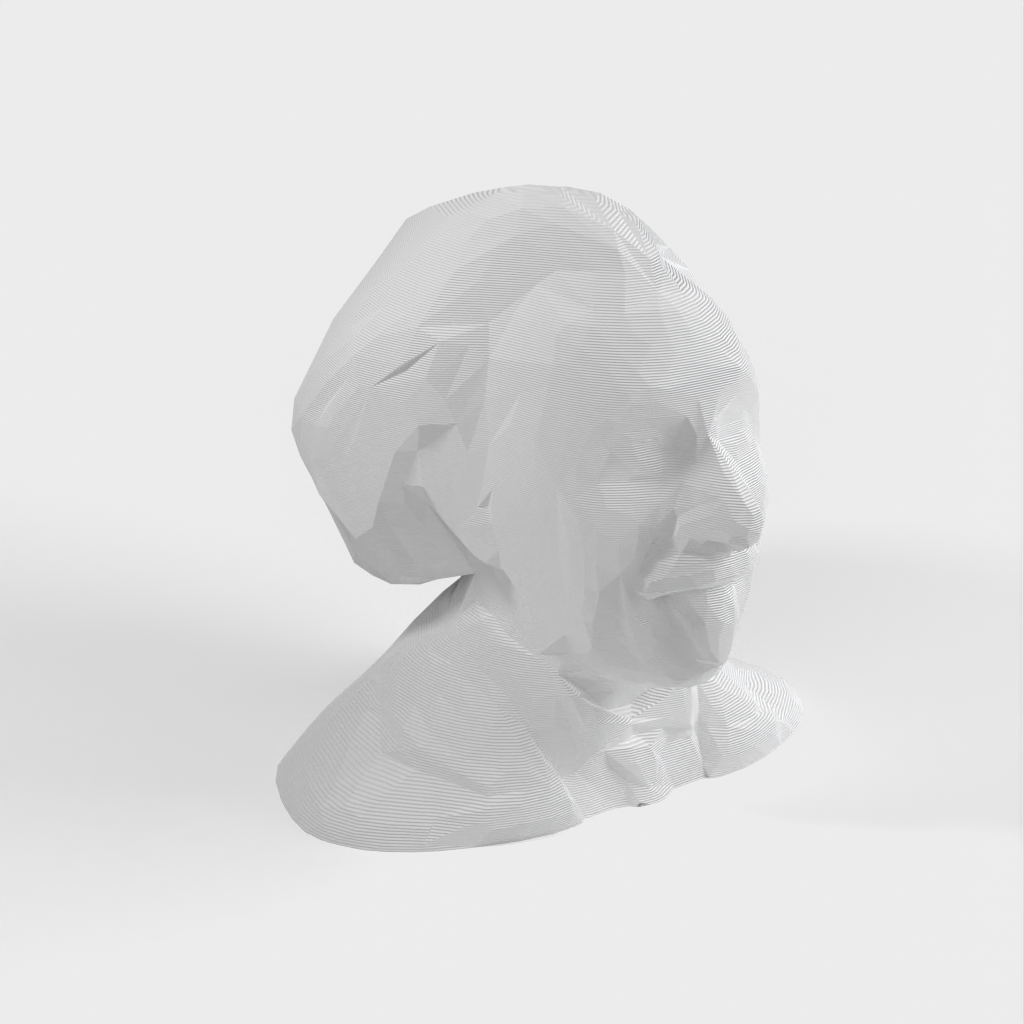 Low Poly Albert Einstein Bust/Sculpture