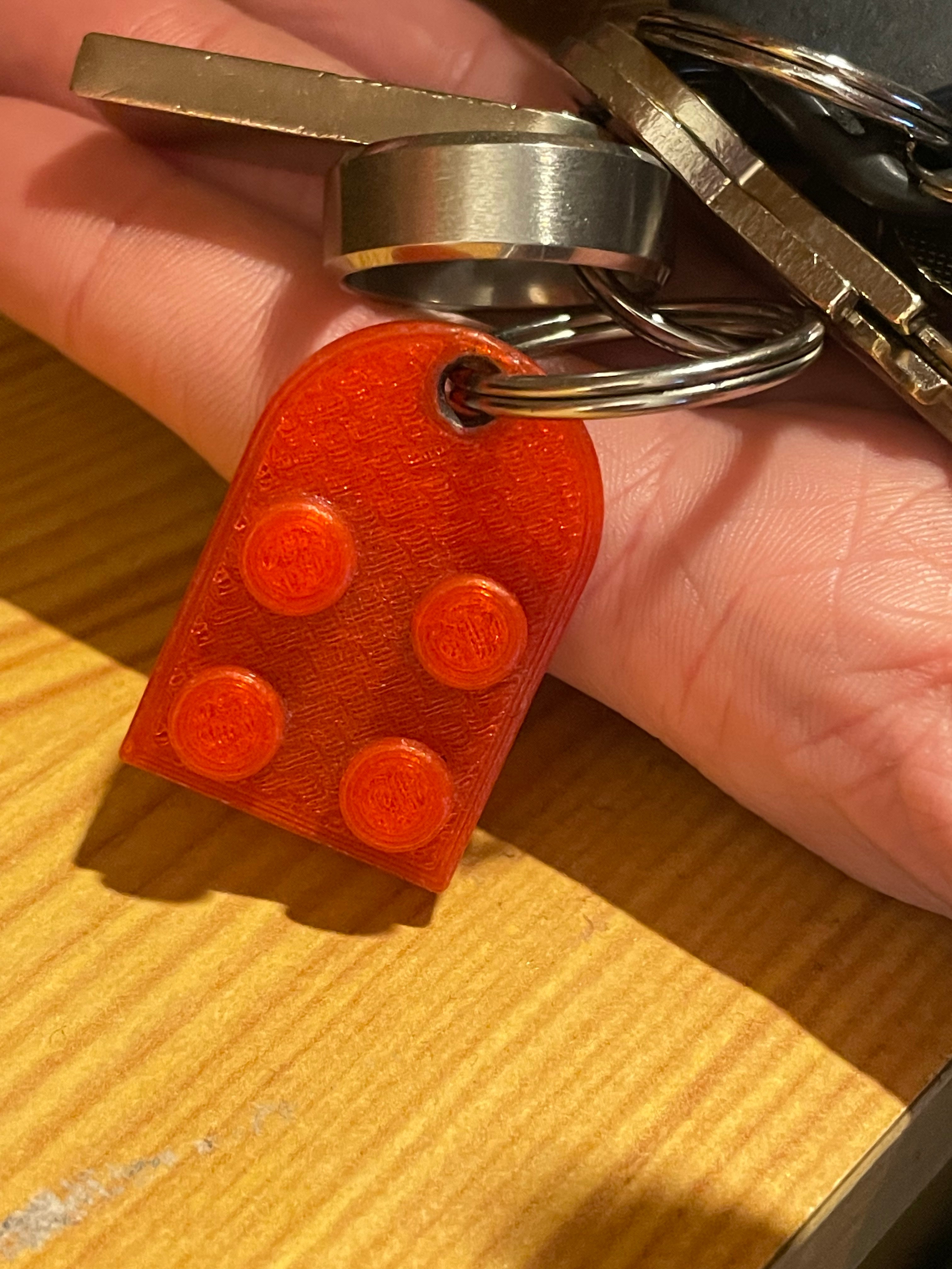 Heart Keyring in LEGO style
