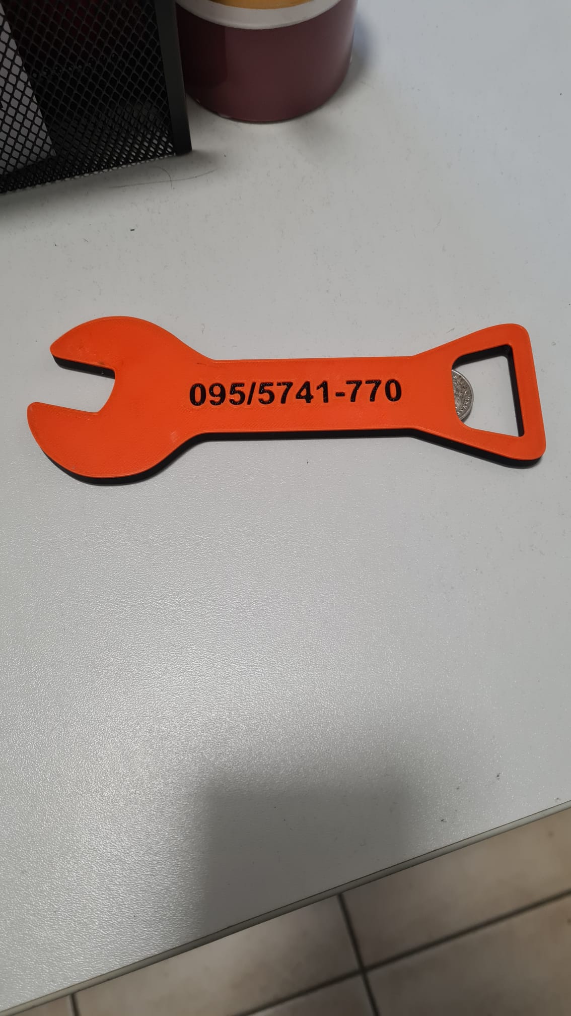 Tool bottle opener for mechanics