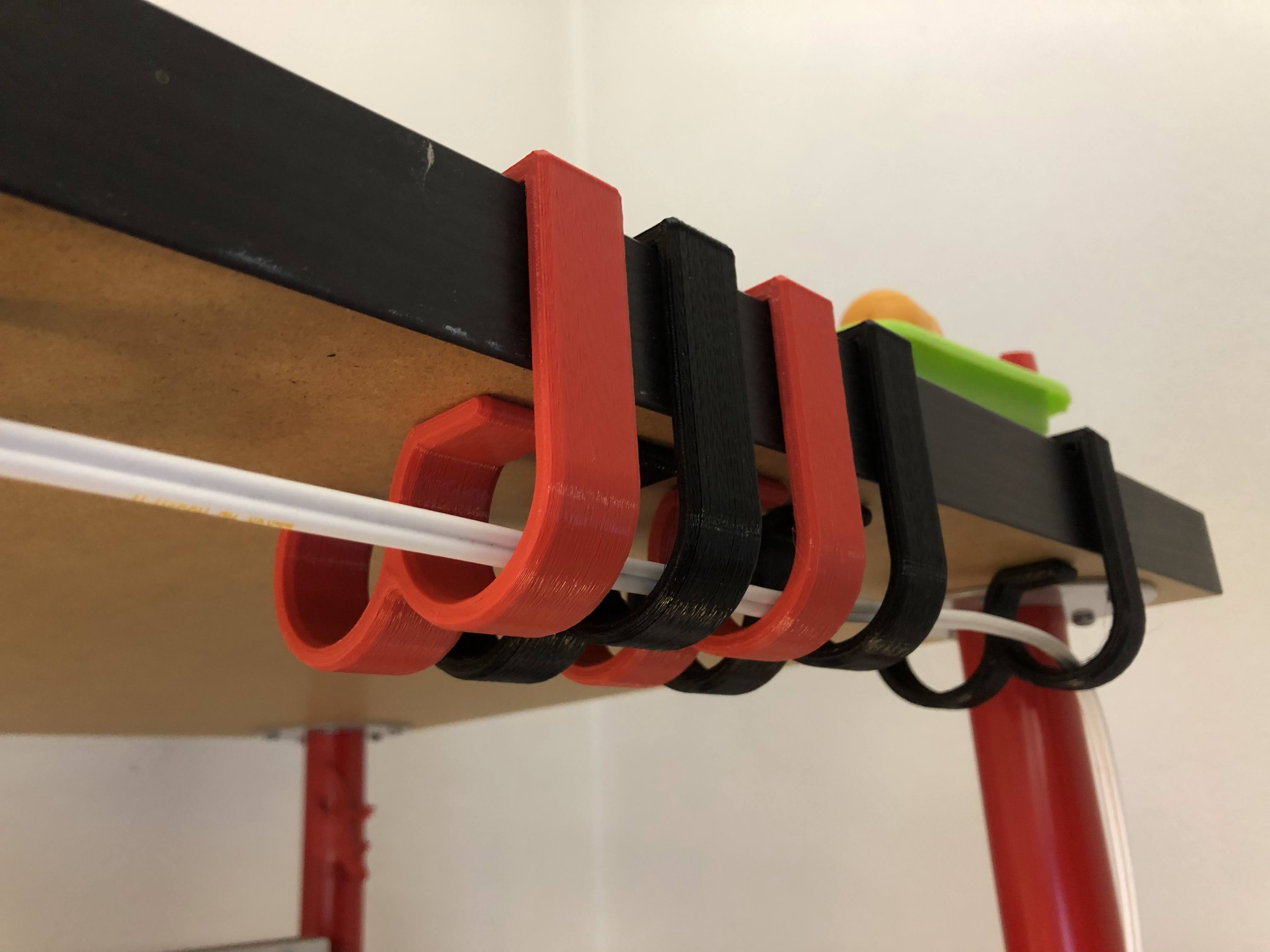 Desk Cable Management Clip for 50mm Worktops - Compatible with Ikea