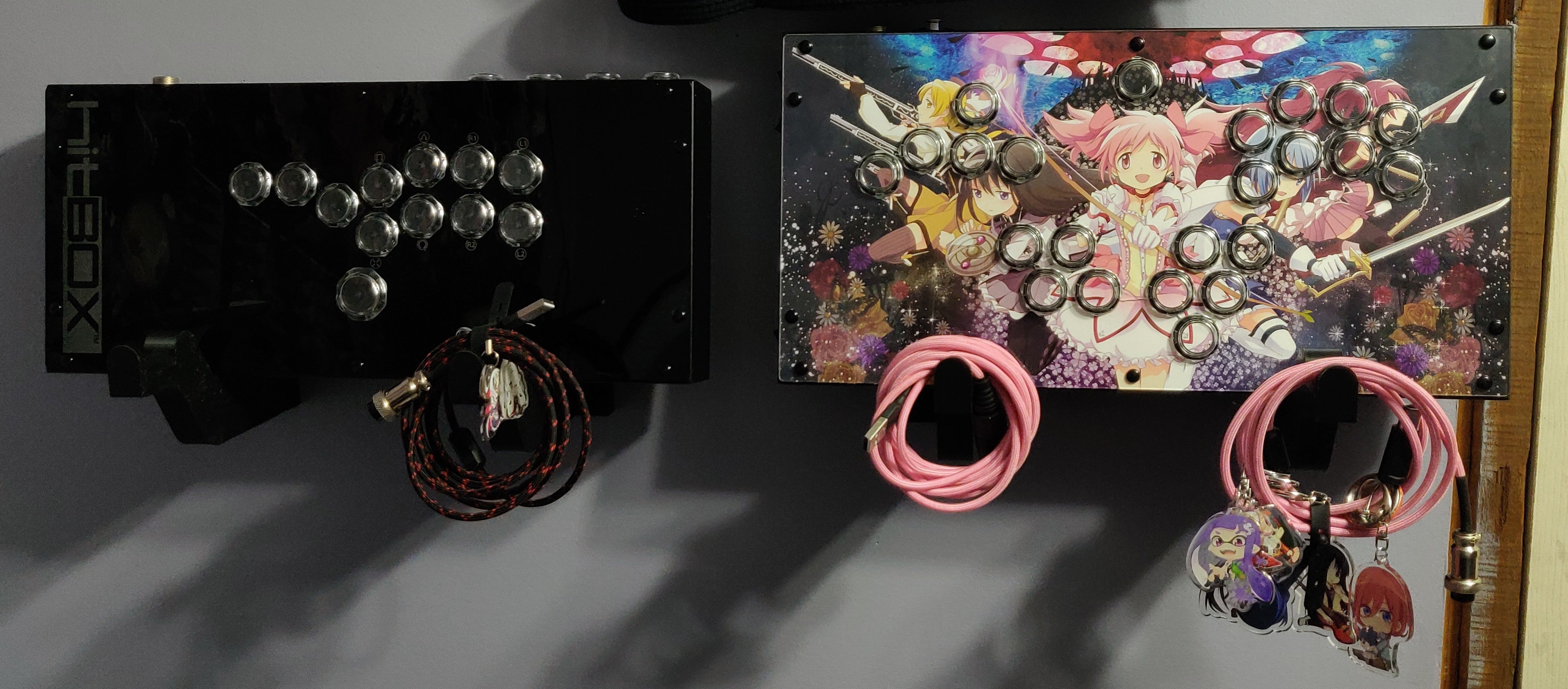 Wall mount for Hit Box, Cross|Up and Smash Box Controllers with Cable Management