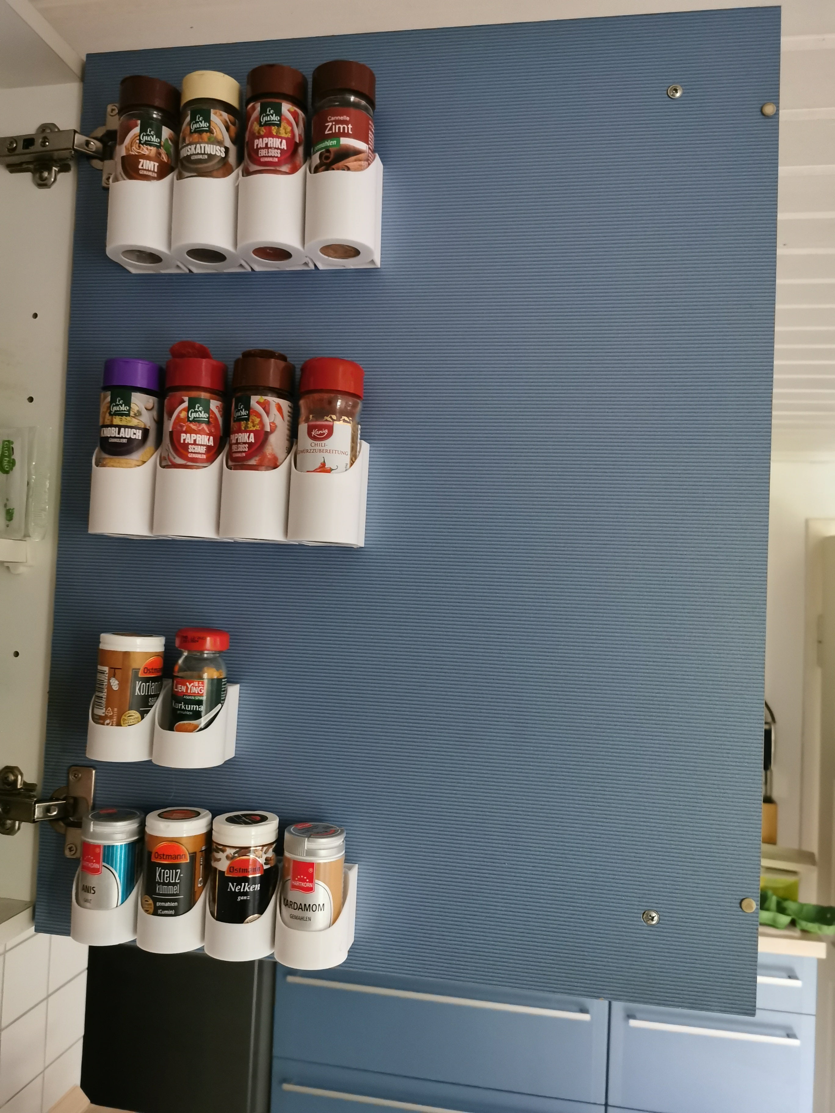 Wall-mounted Spice Rack for Ostmann and Similar Jars