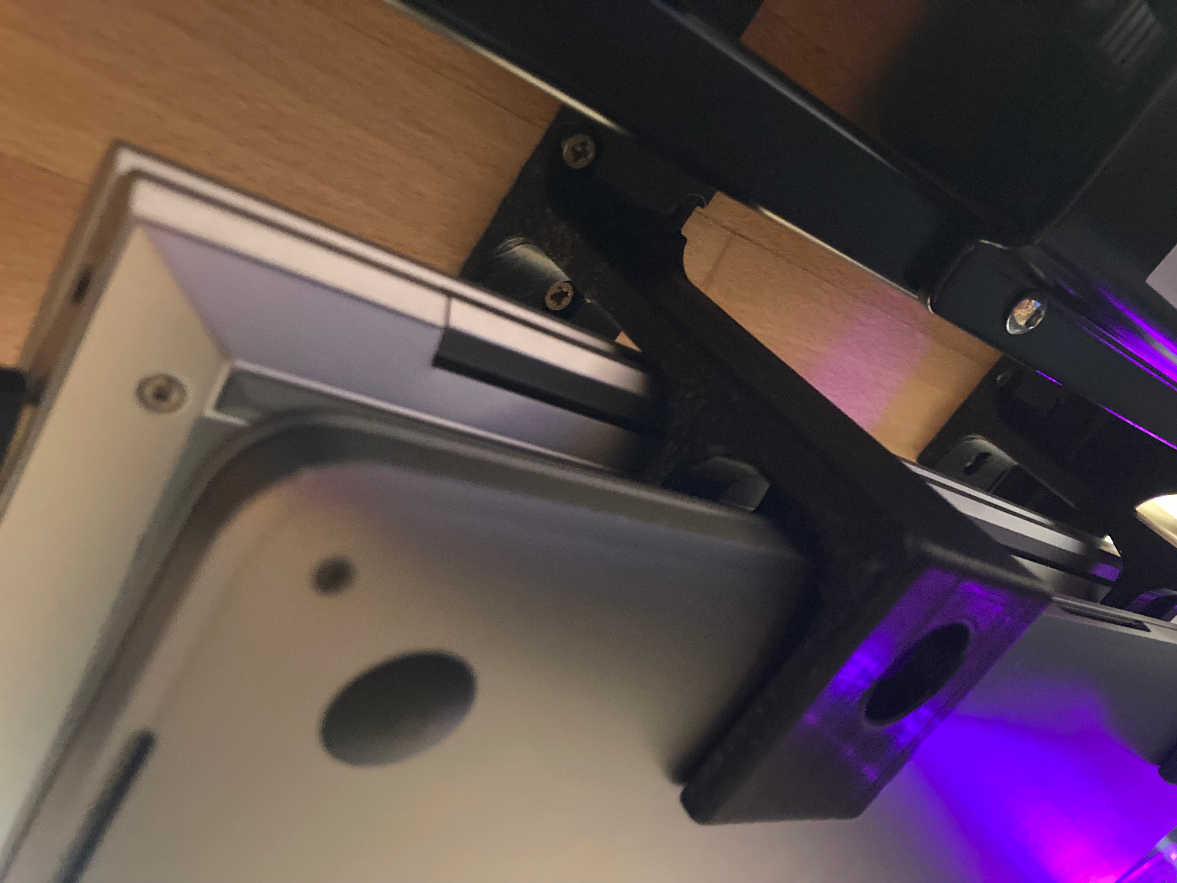 3-part Extended Double Laptop Holder for Under Desk