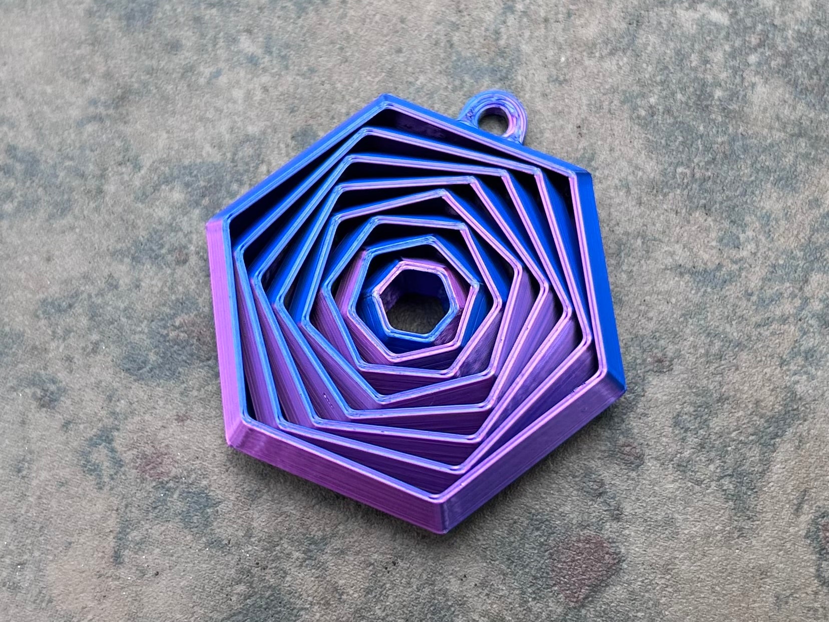 Hexagon Fidget Keyring