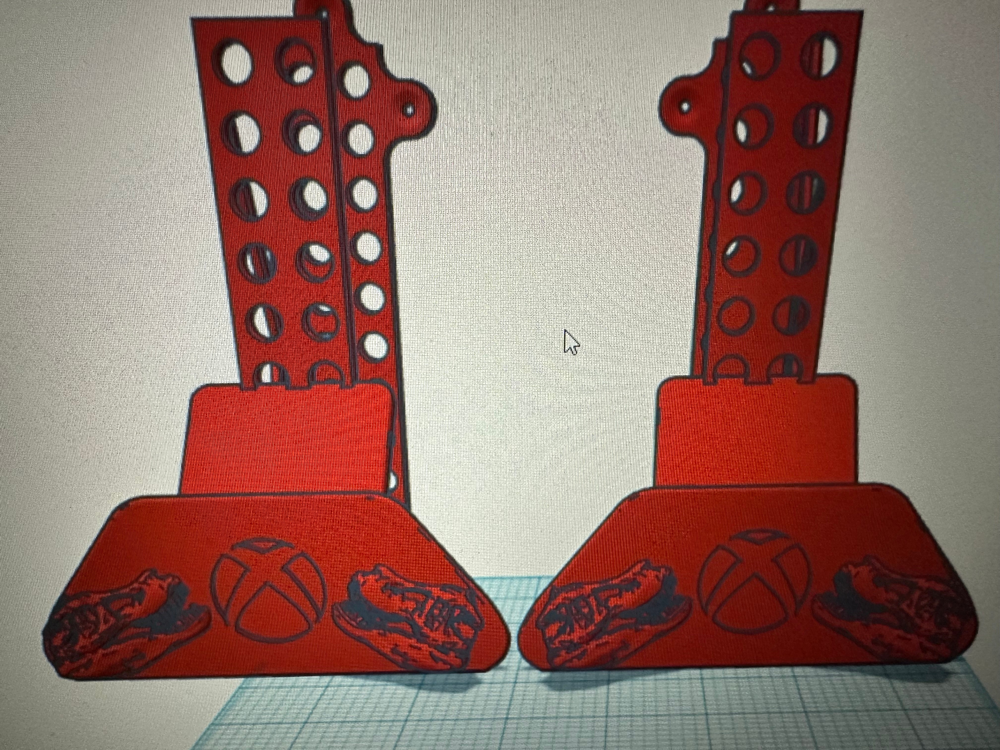 Xbox wall mount with controller holder and skull design