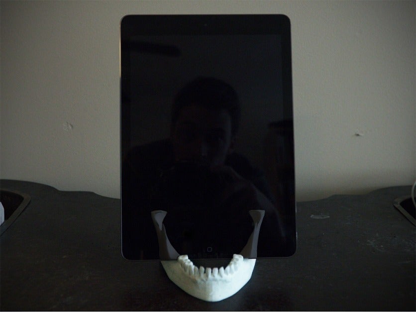 Jaw iPad Stand: Human Jaw Model and iPad Holder