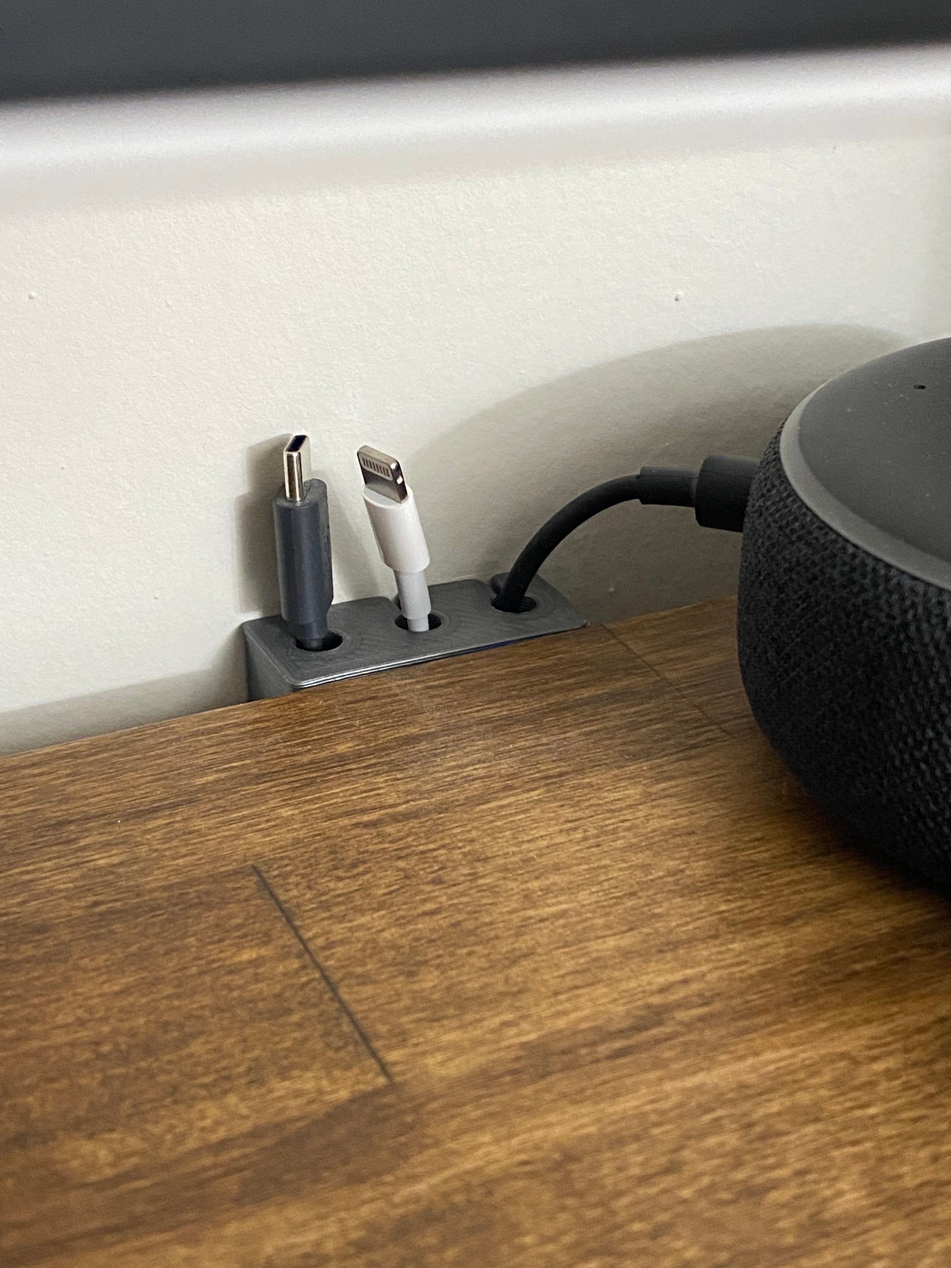 Flexible Cable Holder for Desk and Wall